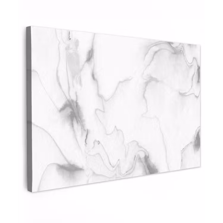 Canvas schilderij - Marmer - Grijs - Wit - Abstract - Marmerlook — 1