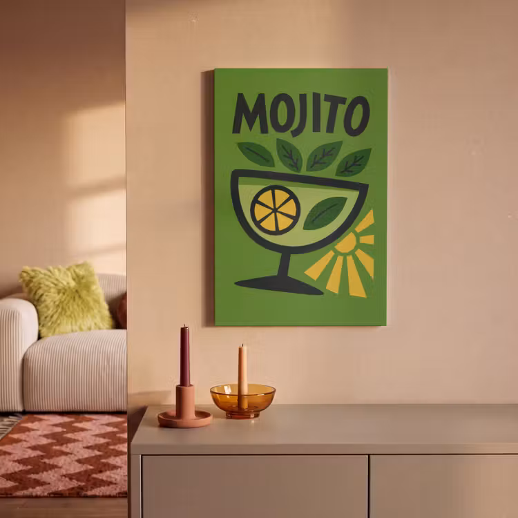 Canvas schilderij - Mojito - Cocktail - Citroen - Groen — 2
