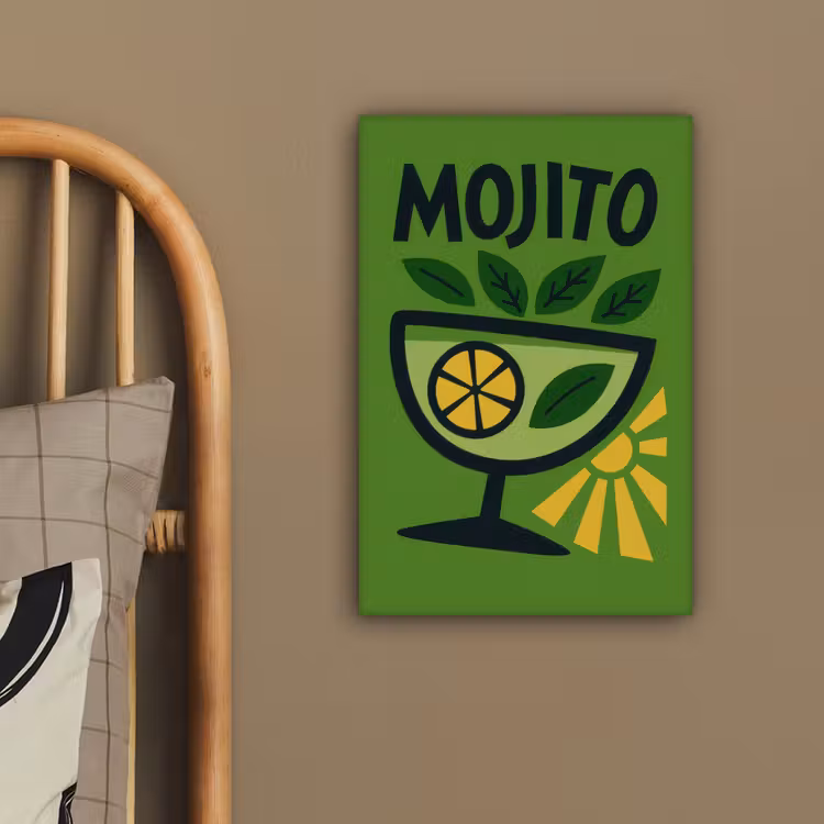 Canvas schilderij - Mojito - Cocktail - Citroen - Groen — 3