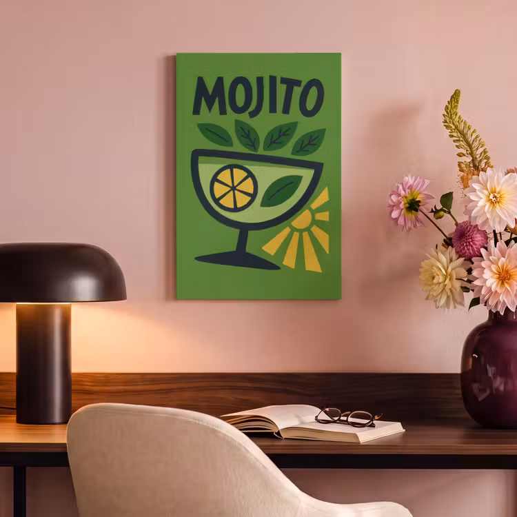 Canvas schilderij - Mojito - Cocktail - Citroen - Groen — 4