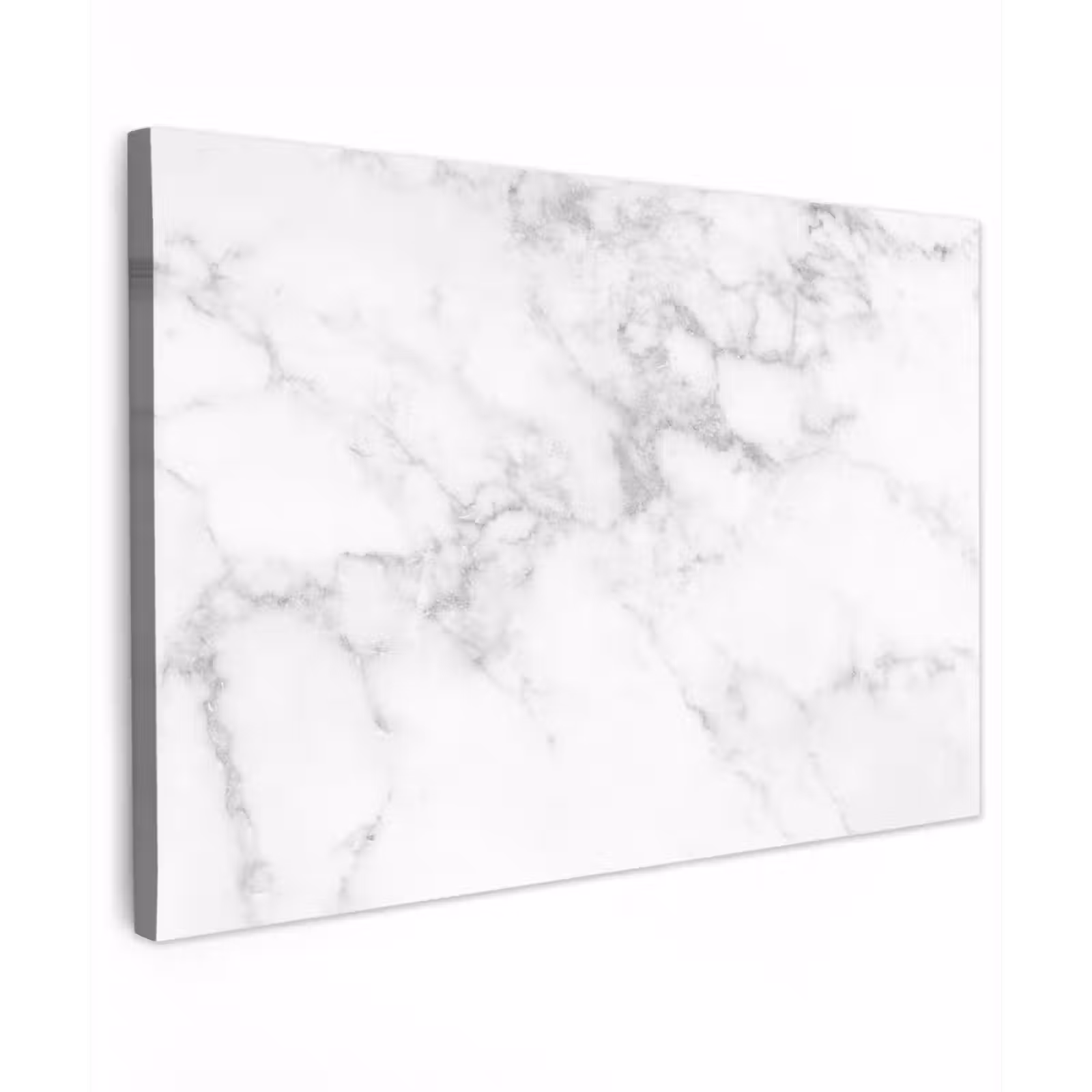 Canvas schilderij - Marmer - Grijs - Wit - Marmerstructuur — 1