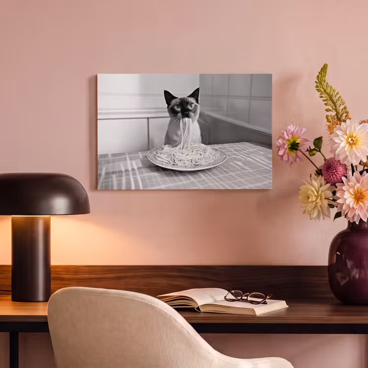 Canvas schilderij - Kat - Siamees - Zwart Wit - Schattig - Dieren — 4