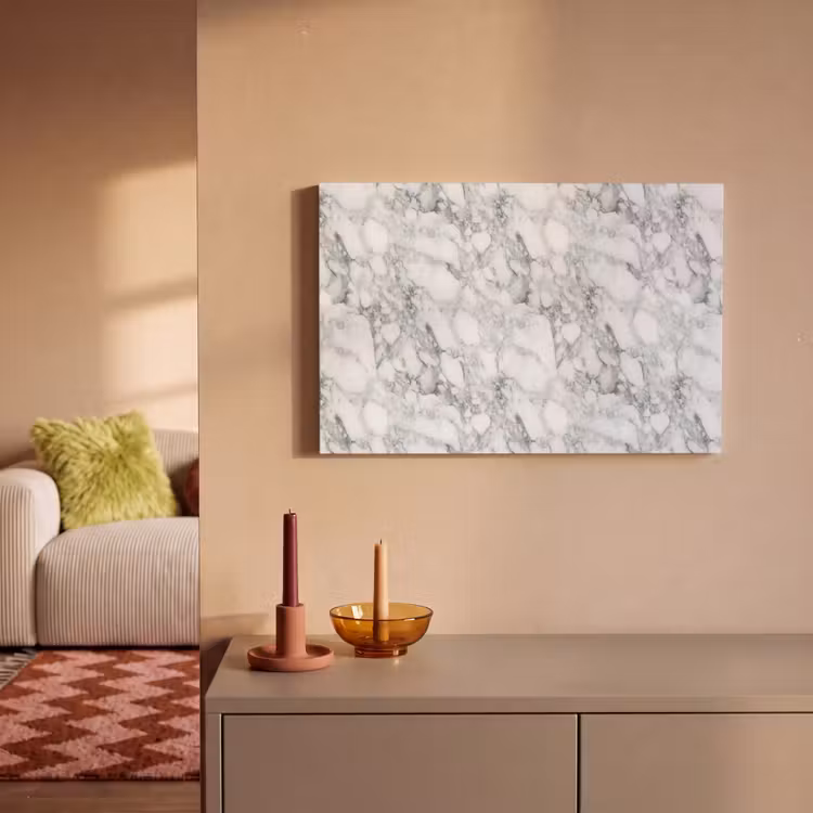 Canvas schilderij - Mozaïek - Marmer - Wit - Onregelmatig — 1