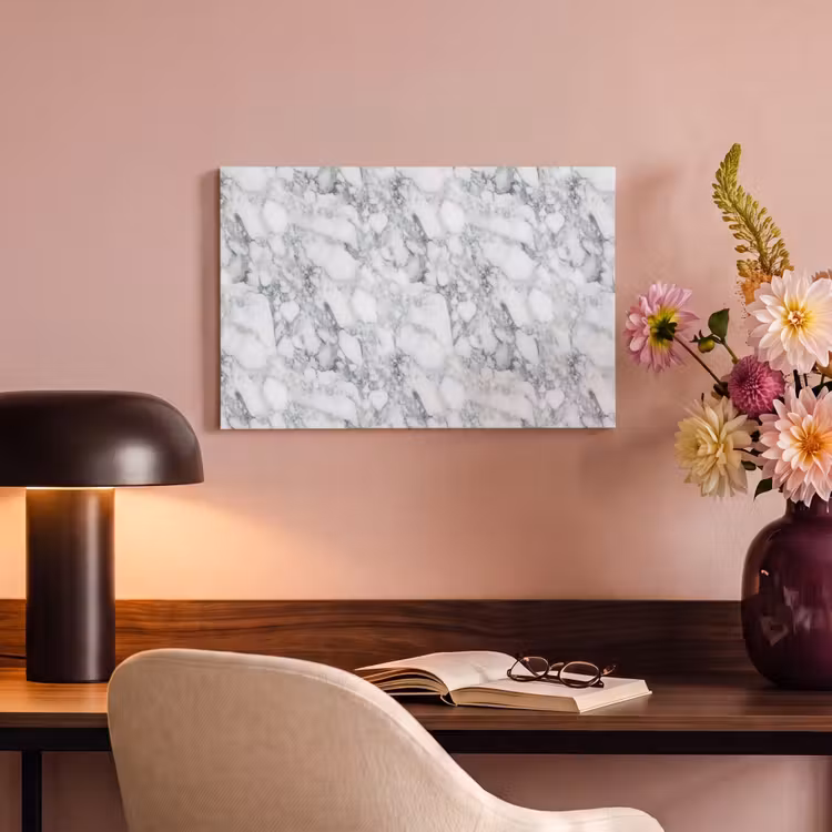 Canvas schilderij - Mozaïek - Marmer - Wit - Onregelmatig — 3
