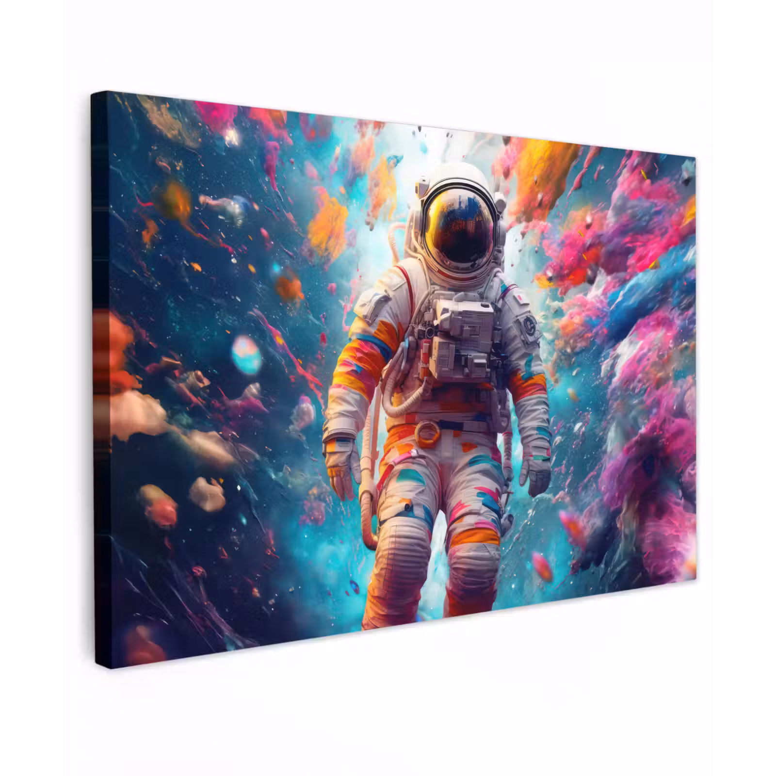 Canvas schilderij - Neon - Meteoriet - Neon - Astronaut — 1