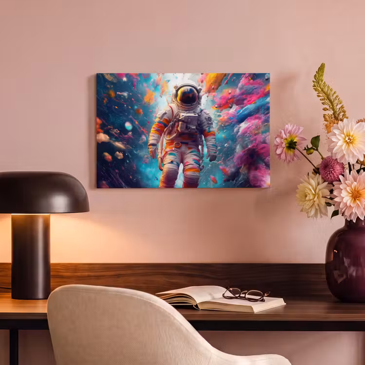 Canvas schilderij - Neon - Meteoriet - Neon - Astronaut — 4