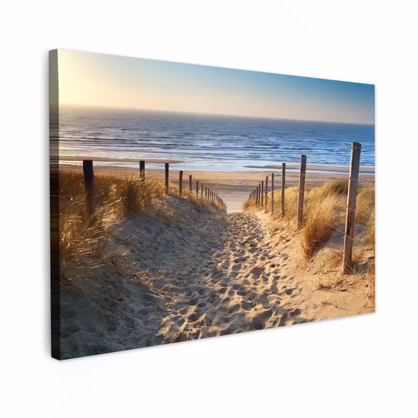 Canvas schilderij - Strand - Zee - Nederland - Duinen - Zon — 1