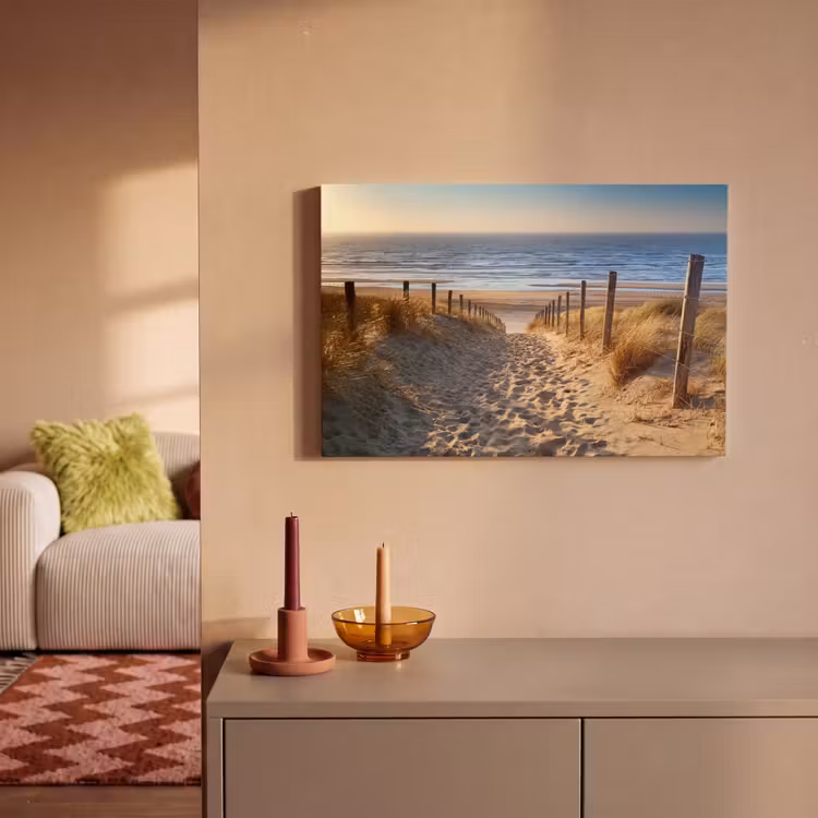 Canvas schilderij - Strand - Zee - Nederland - Duinen - Zon — 2