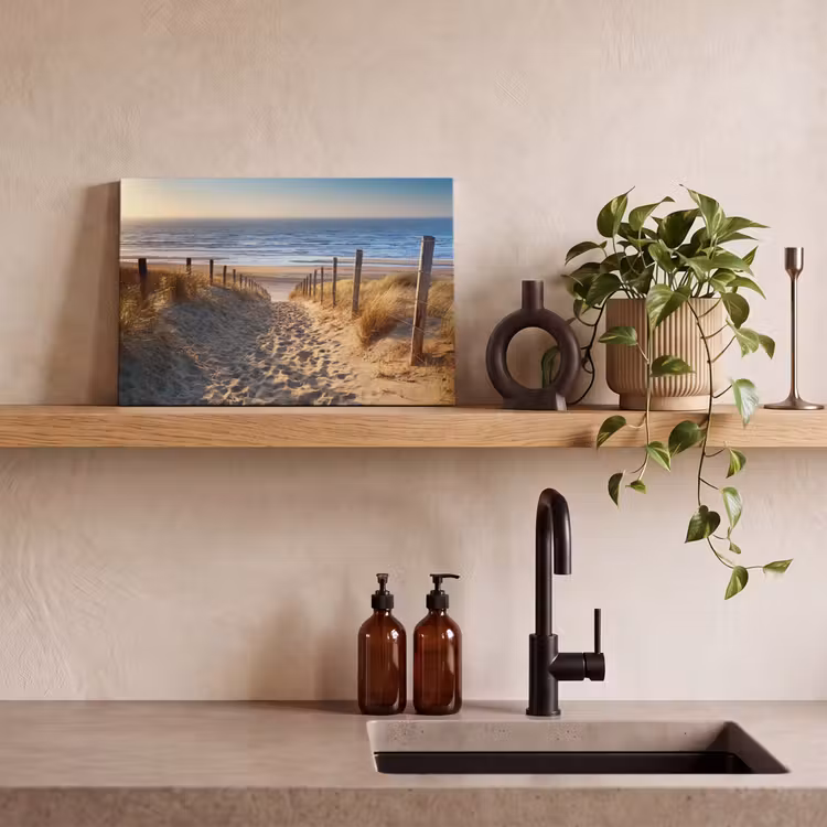 Canvas schilderij - Strand - Zee - Nederland - Duinen - Zon — 3