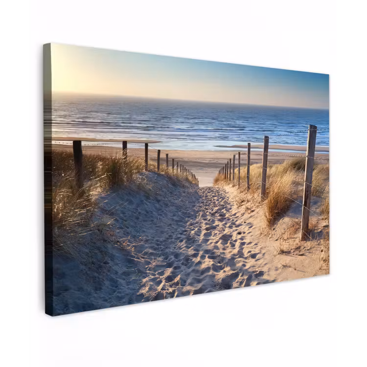 Canvas schilderij - Zand - Strand - Duin - Zee - Zomer — 1