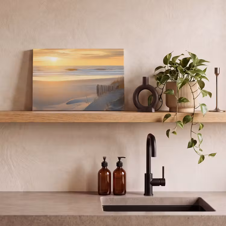 Canvas schilderij - Strand - Duinen - Zonsondergang — 3
