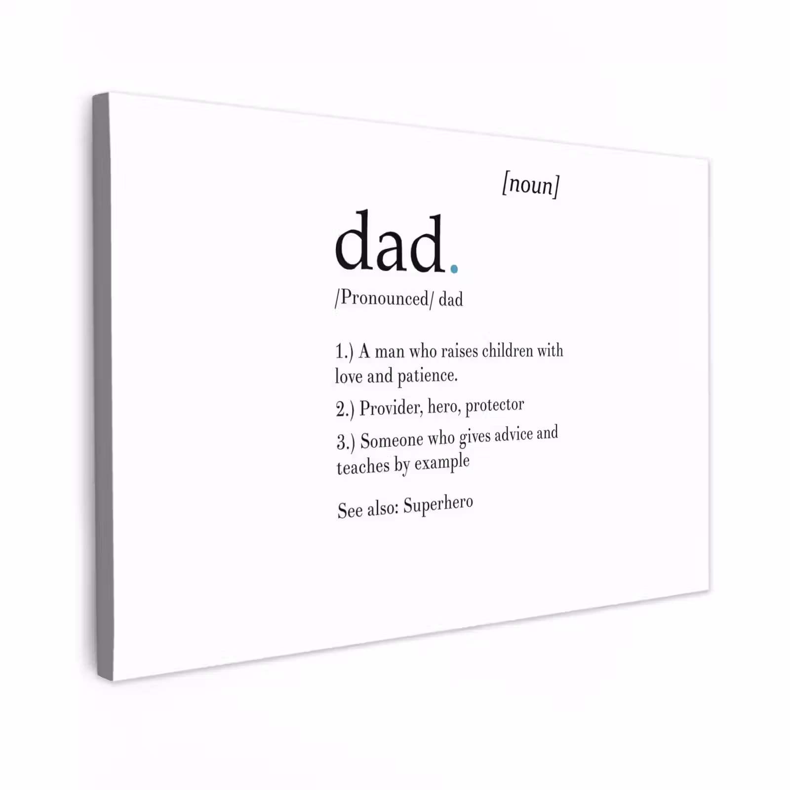 Canvas schilderij - Spreuken - Papa definitie - Quotes - Dad — 1