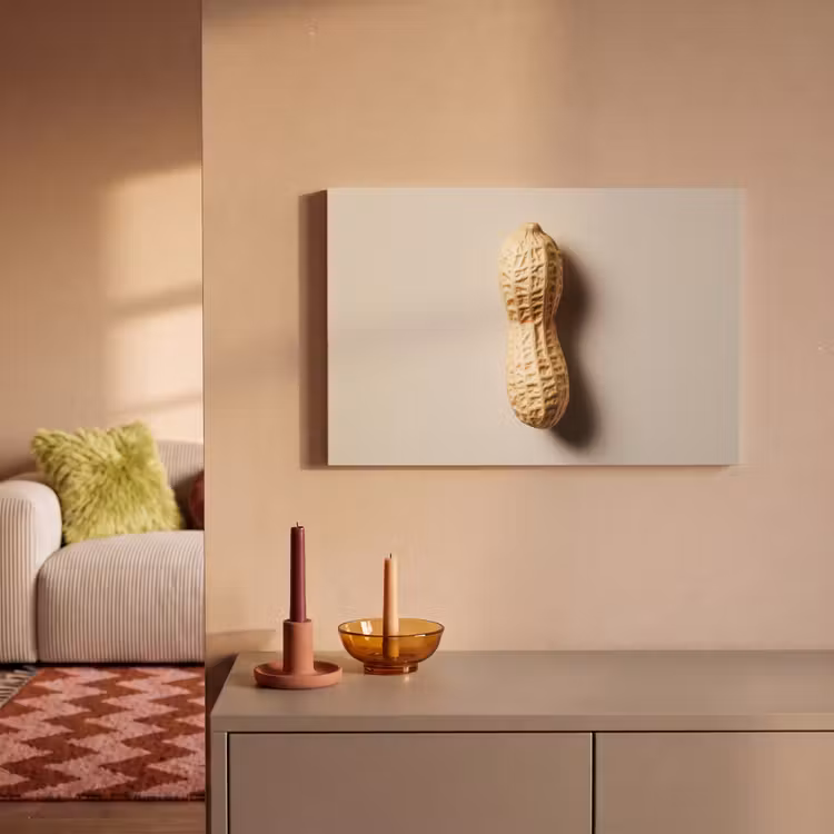Canvas schilderij - Pinda - Ruw - Beige — 2
