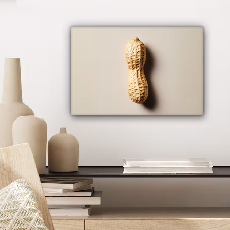 Canvas schilderij - Pinda - Ruw - Beige — 5
