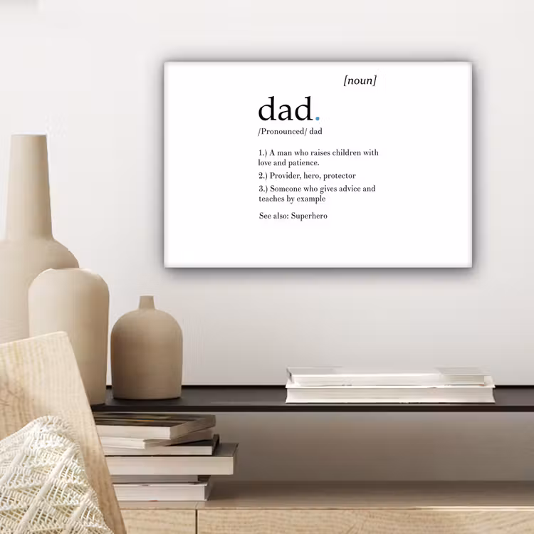 Canvas schilderij - Spreuken - Papa definitie - Quotes - Dad — 5