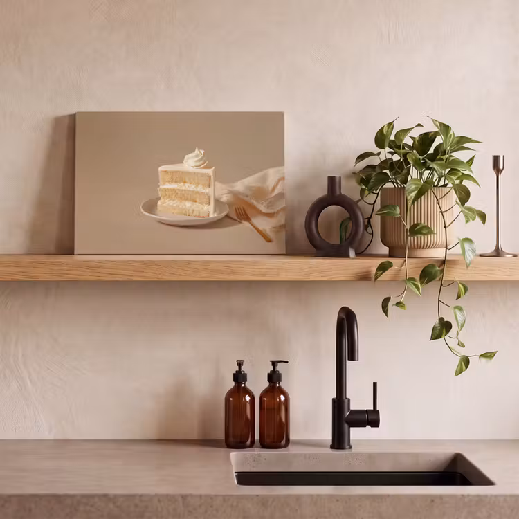 Canvas schilderij - Vanilletaart - Cake - Romig — 3