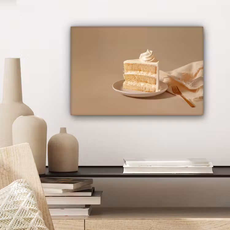 Canvas schilderij - Vanilletaart - Cake - Romig — 5