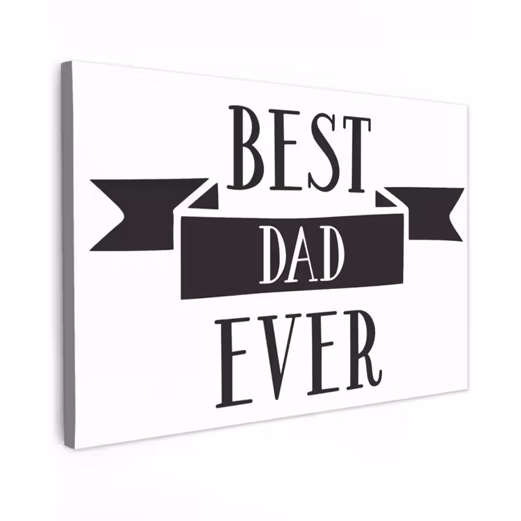 Canvas schilderij - Papa - Quote - Beste papa — 1
