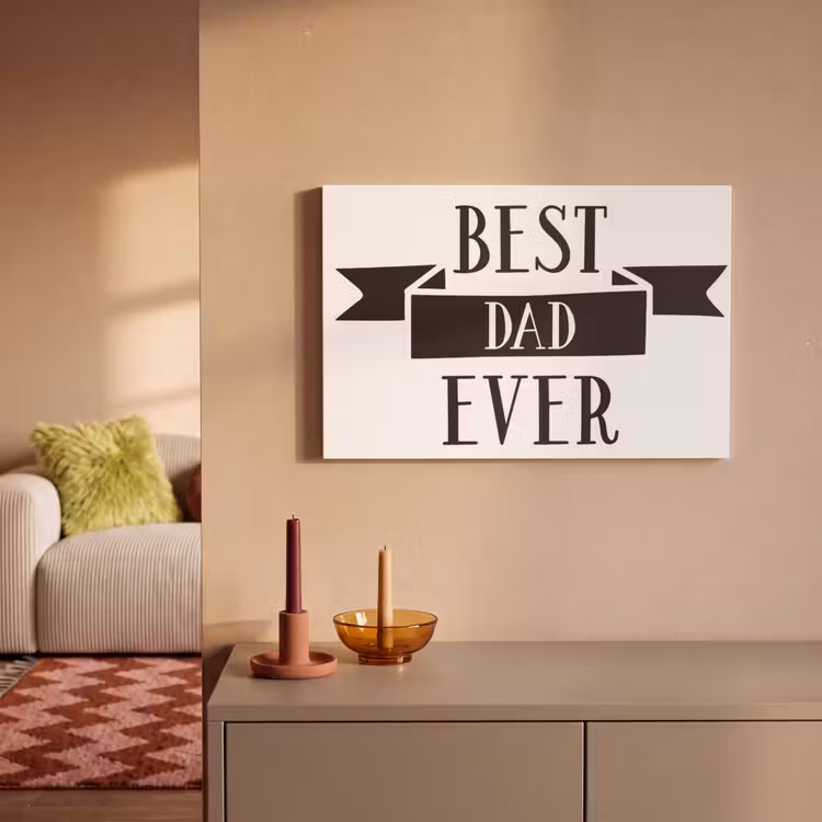 Canvas schilderij - Papa - Quote - Beste papa — 2