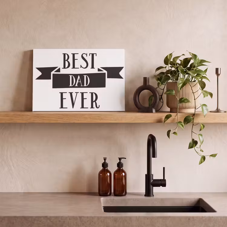 Canvas schilderij - Papa - Quote - Beste papa — 3