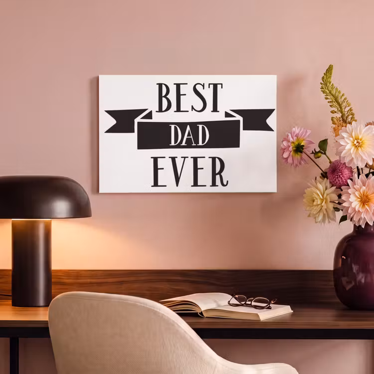 Canvas schilderij - Papa - Quote - Beste papa — 4