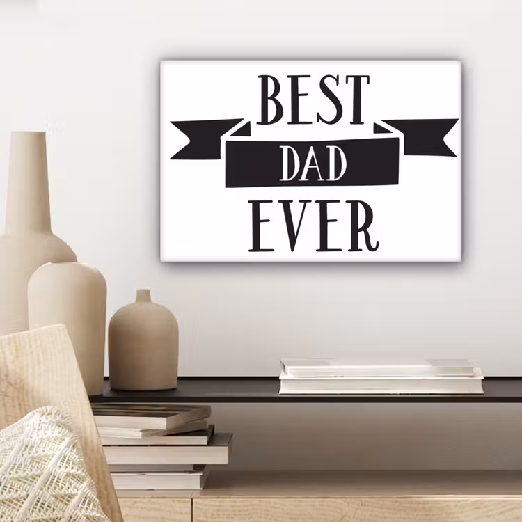 Canvas schilderij - Papa - Quote - Beste papa — 5