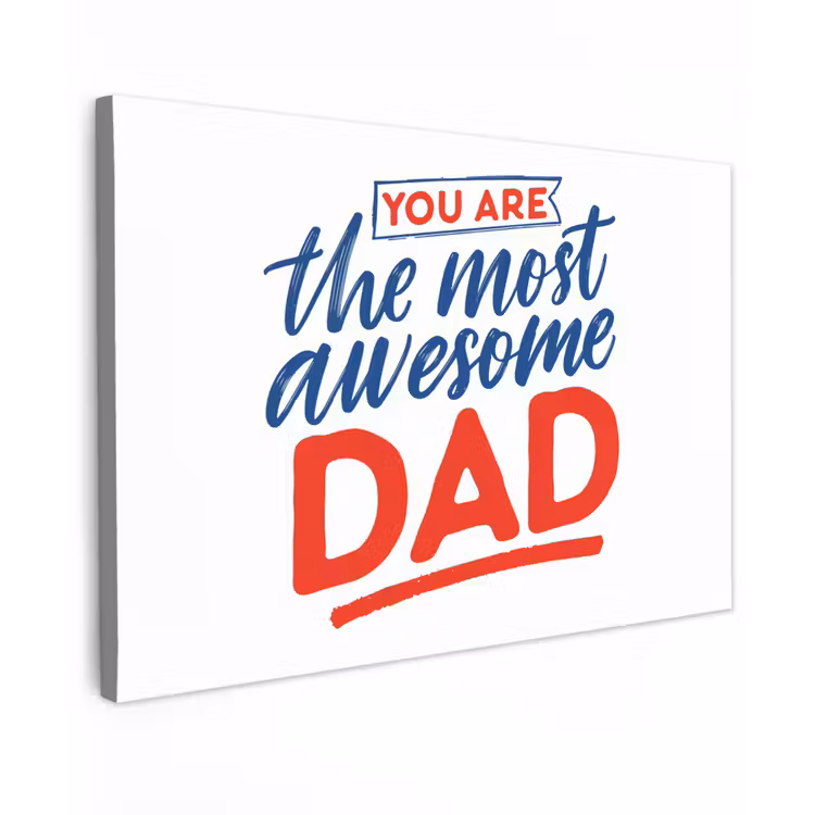 Canvas schilderij - Papa - Vaderdag - Spreuken — 1