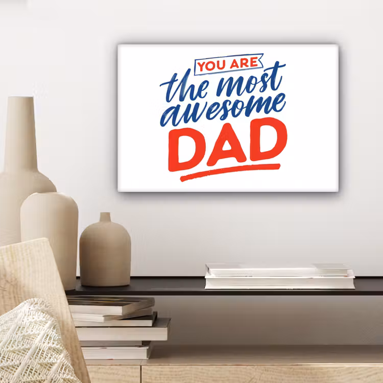 Canvas schilderij - Papa - Vaderdag - Spreuken — 5