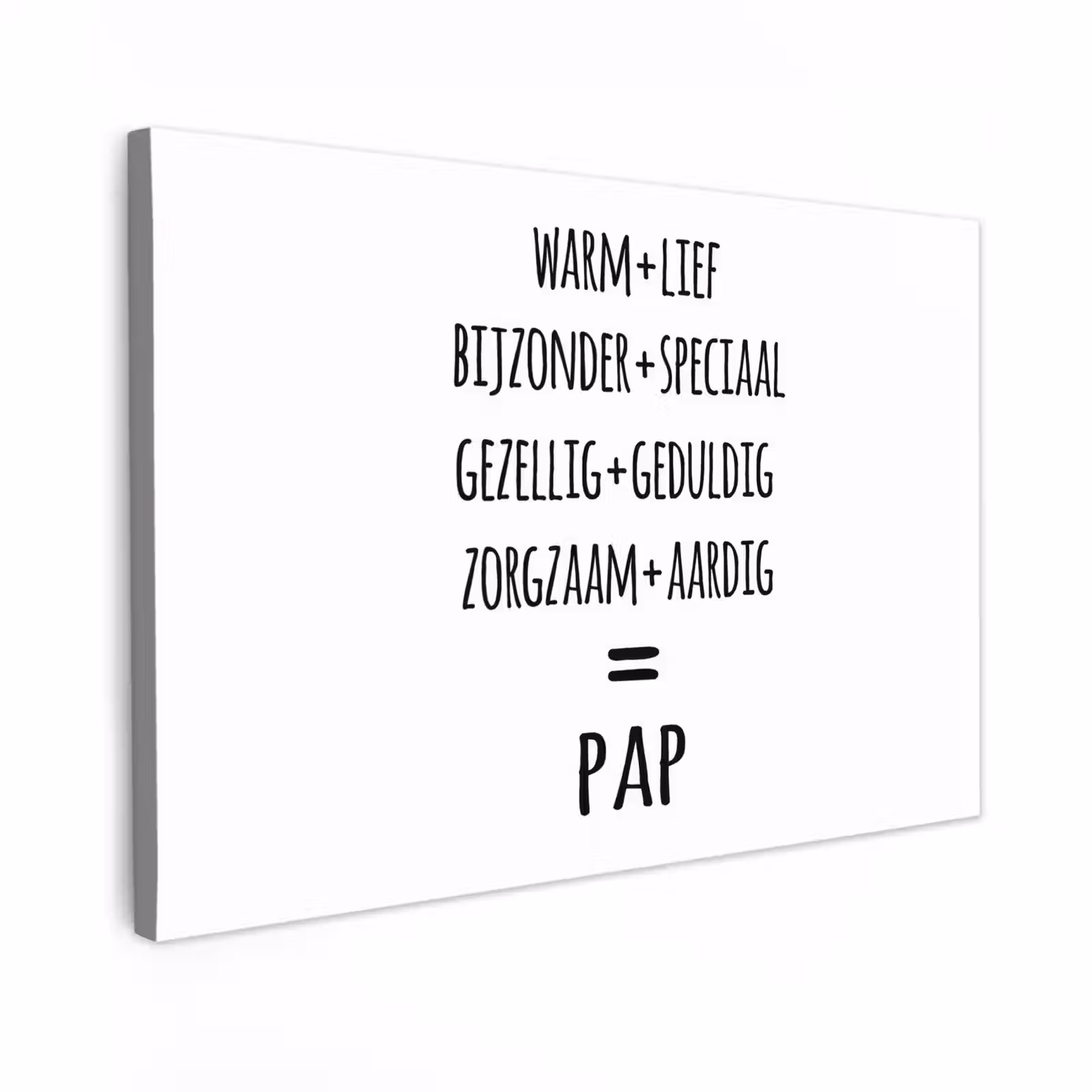 Canvas schilderij - Quotes - Pap definitie - Spreuken - Vader — 1