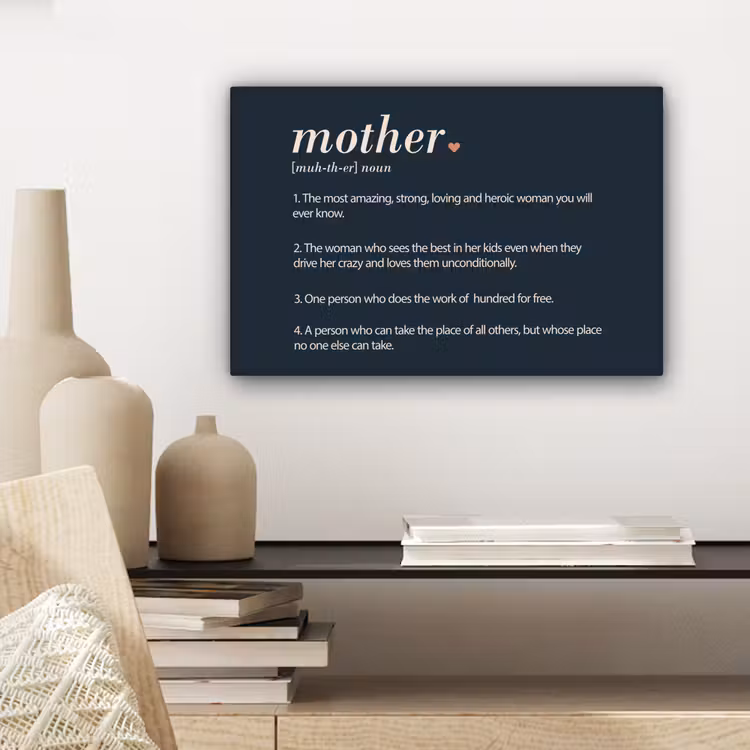 Canvas schilderij - Mama definitie - Mother - Quotes - Spreuken — 5