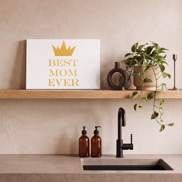 Canvas schilderij - Quotes - Best mom ever - Spreuken - Mama — 3