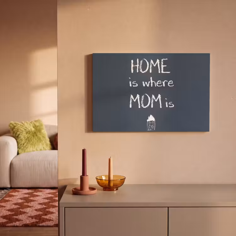 Canvas schilderij - Quotes - Home is where mom is - Spreuken - Moeder — 2