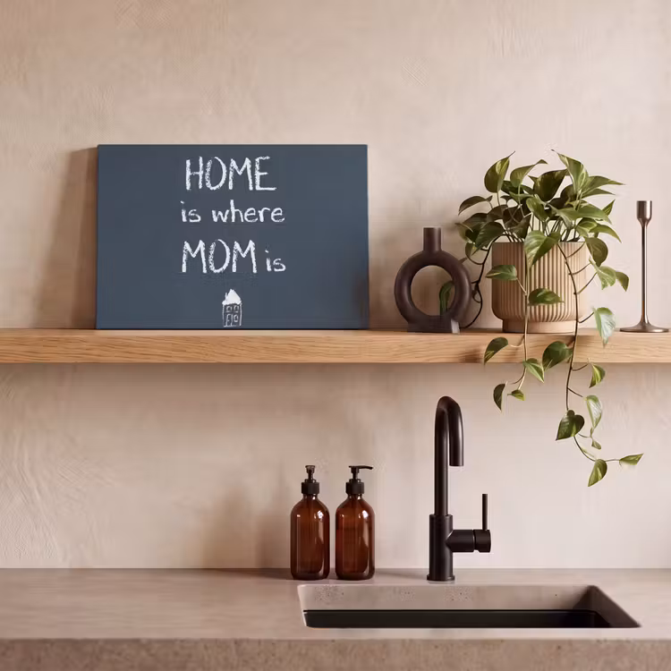 Canvas schilderij - Quotes - Home is where mom is - Spreuken - Moeder — 3