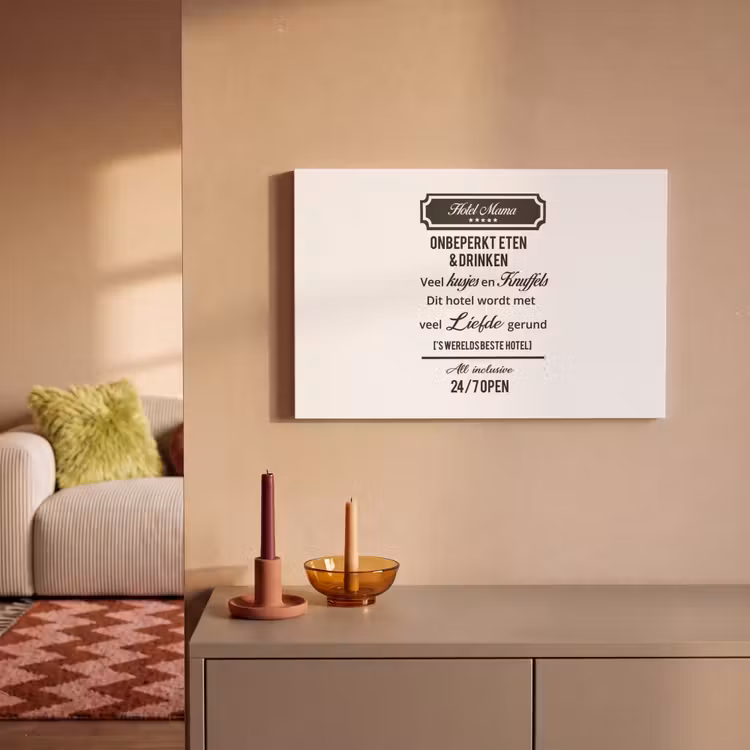 Canvas schilderij - Quotes - Mama - Spreuken - Hotel mama — 2