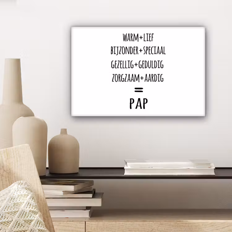 Canvas schilderij - Quotes - Pap definitie - Spreuken - Vader — 5