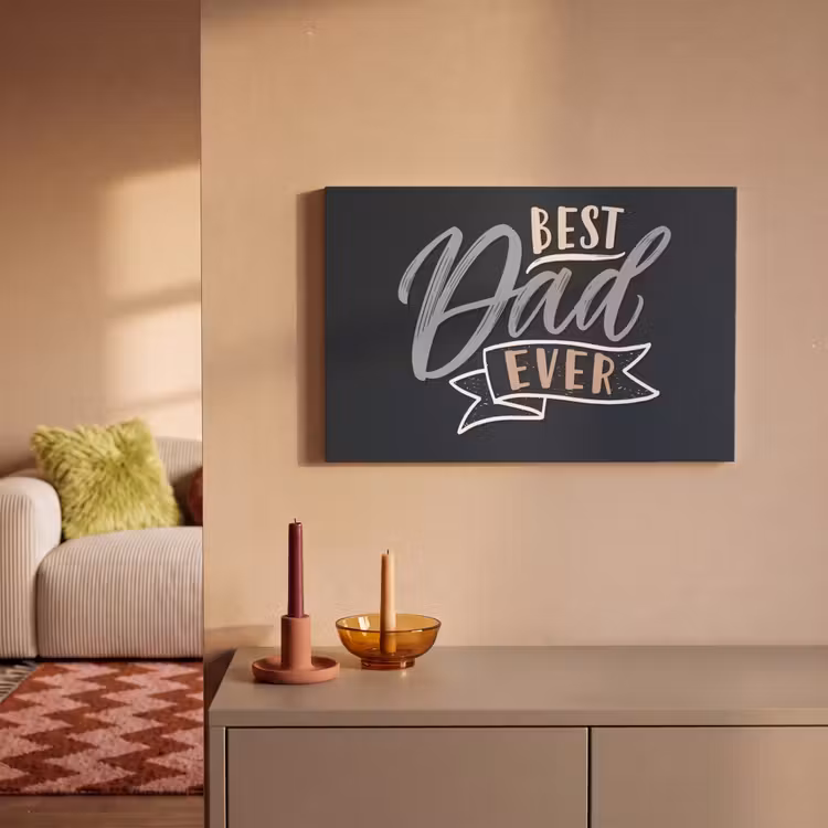 Canvas schilderij - Quotes - Papa - Best dad ever - Spreuken — 2