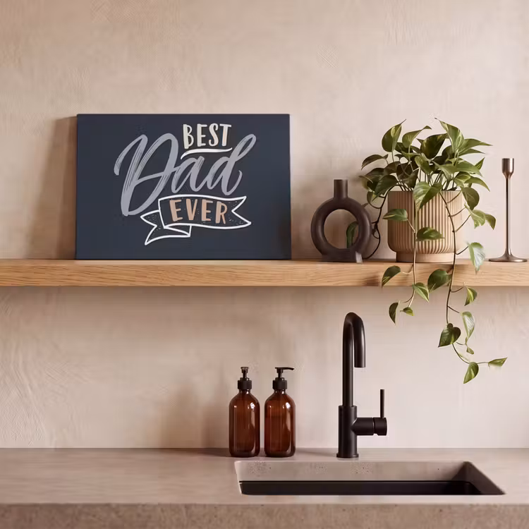 Canvas schilderij - Quotes - Papa - Best dad ever - Spreuken — 3