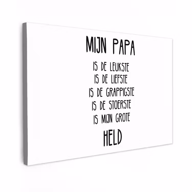 Canvas schilderij - Quotes - Papa is mijn grote held - Spreuken - Papa — 1