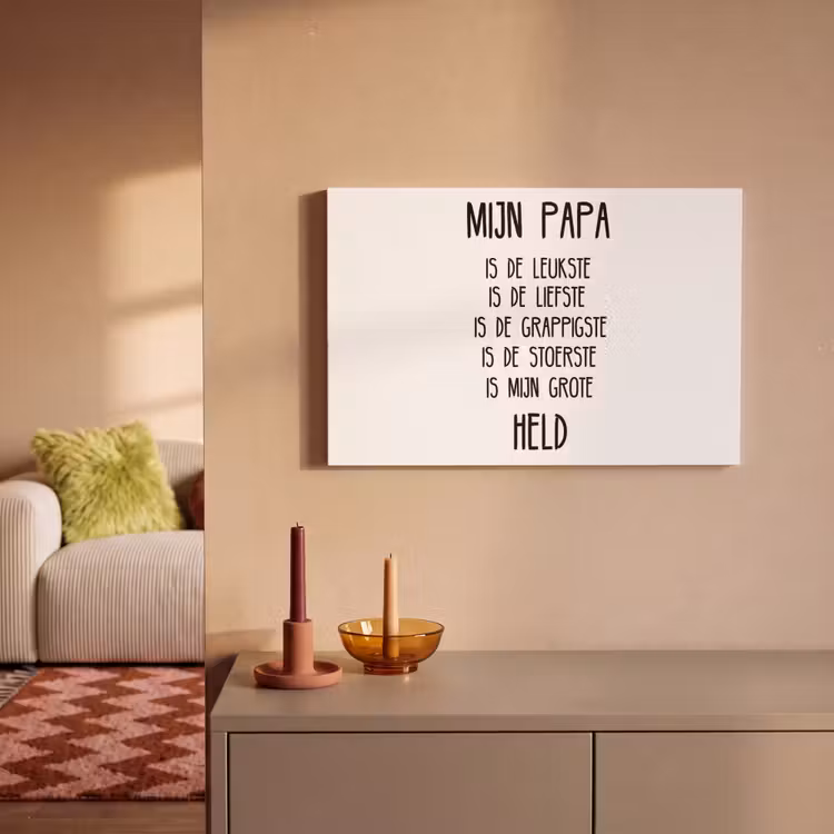 Canvas schilderij - Quotes - Papa is mijn grote held - Spreuken - Papa — 2