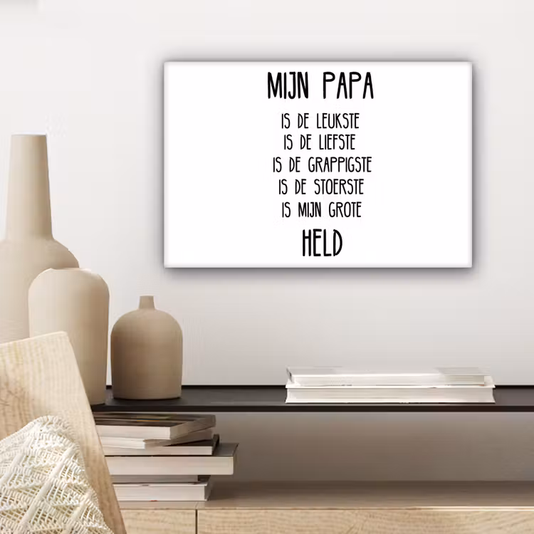 Canvas schilderij - Quotes - Papa is mijn grote held - Spreuken - Papa — 5