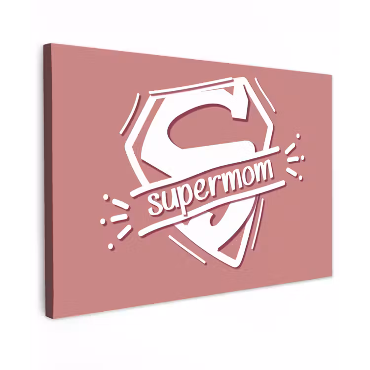 Canvas schilderij - Spreuken - Supermom - Moeder - Quotes — 1