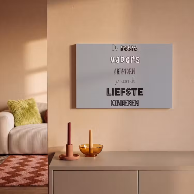Canvas schilderij - Vaderdag geschenk - Vader - Spreuken - De beste vaders - Quote — 2