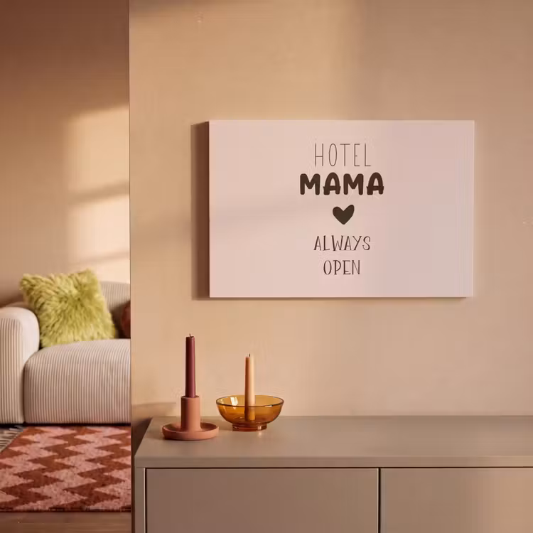 Canvas schilderij - Quotes - Spreuken - Hotel mama always open - Mama — 2