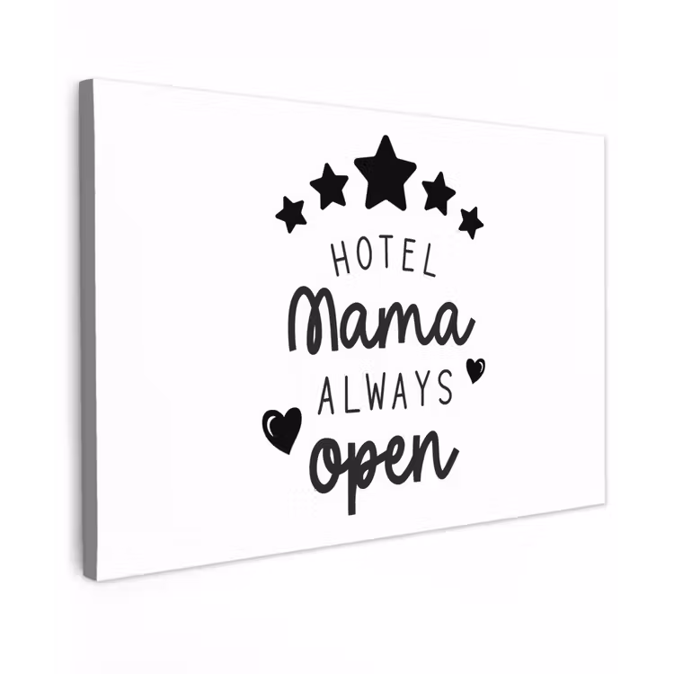 Canvas schilderij - Spreuken - Hotel mama always open - Mama - Quotes — 1