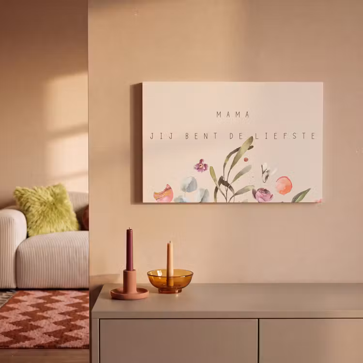 Canvas schilderij - Spreuken - Mama jij bent de liefste - Quotes - Moeder — 2