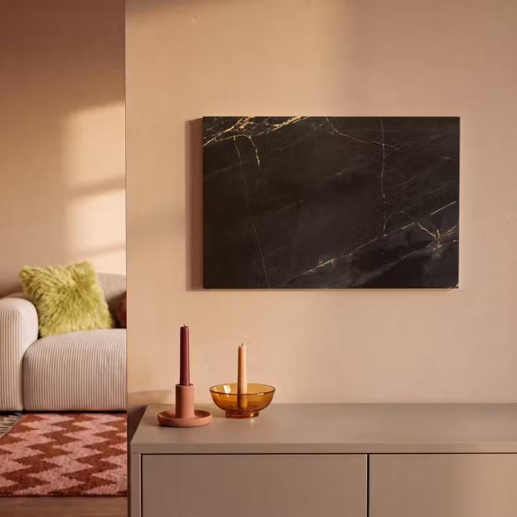Canvas schilderij - Marmer - Zwart - Goud - Chic - Marmerlook - Design — 2