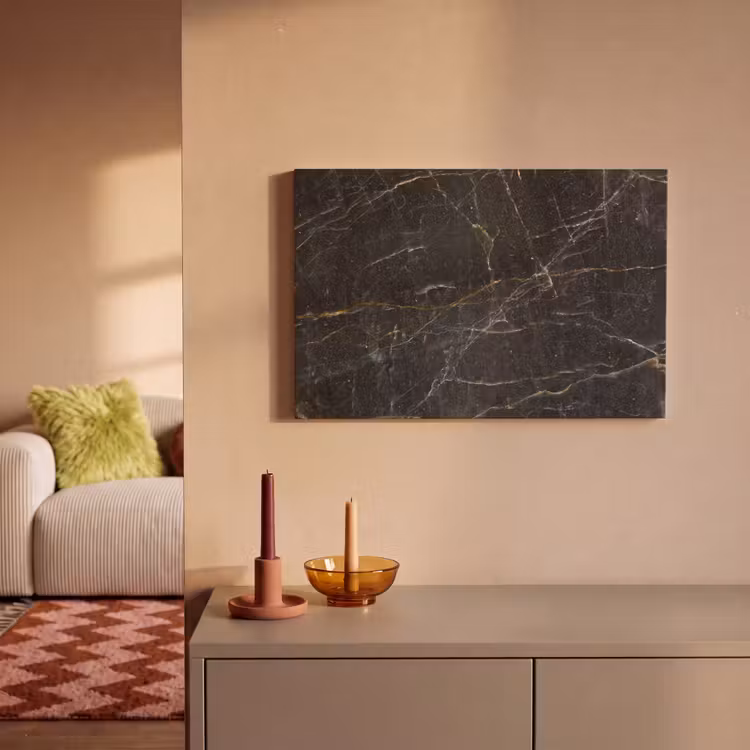 Canvas schilderij - Marmer - Zwart - Goud - Grijs - Marmerstructuur — 2