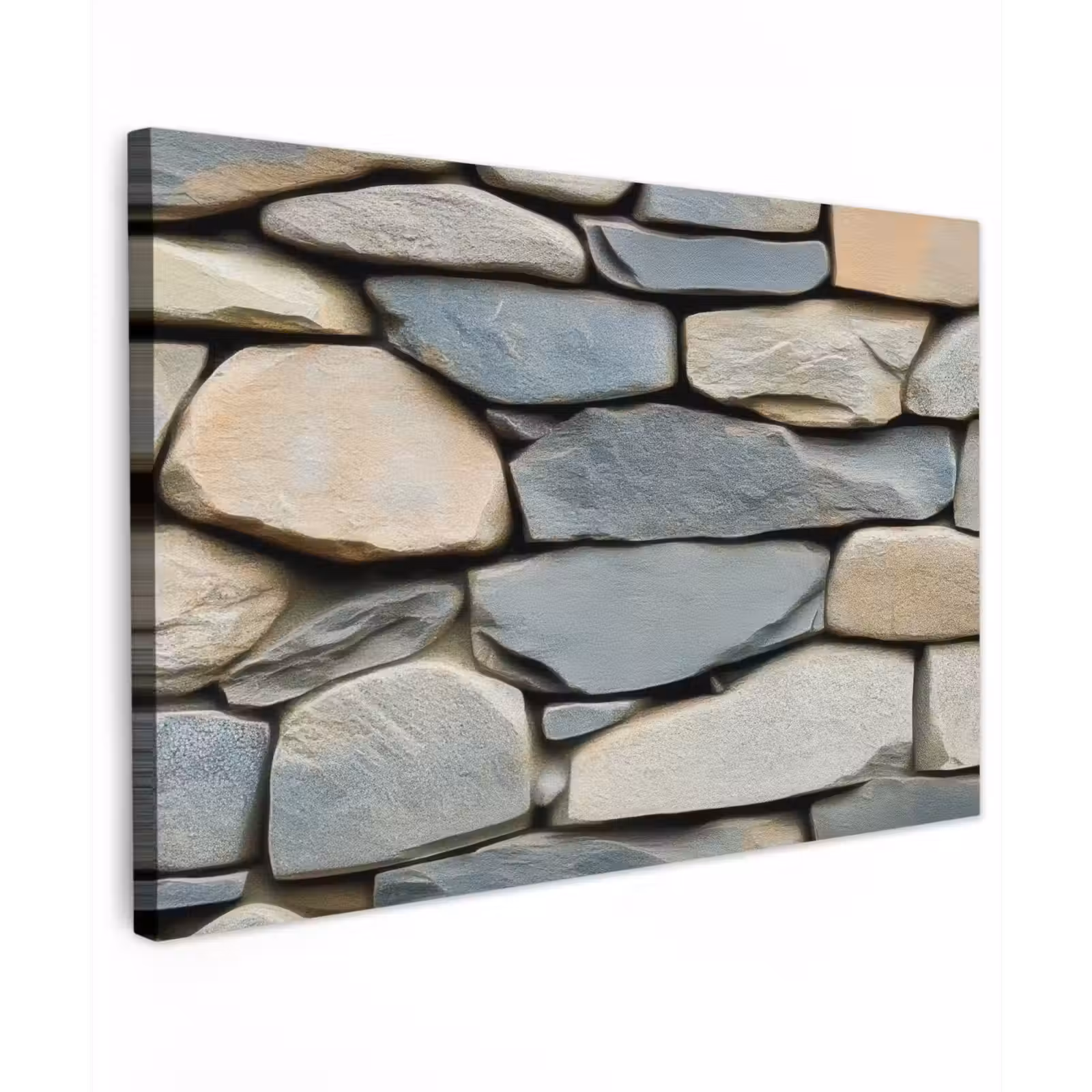 Canvas schilderij - Stenen - Rustiek - Grijs — 1