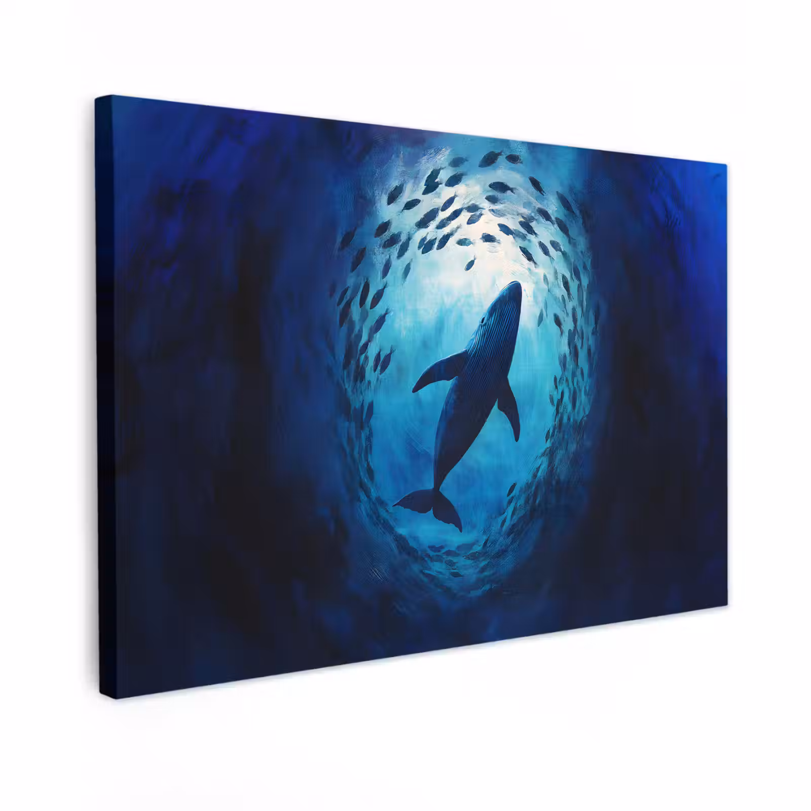 Canvas schilderij - Walvis - Vissen - Donkerblauw — 1
