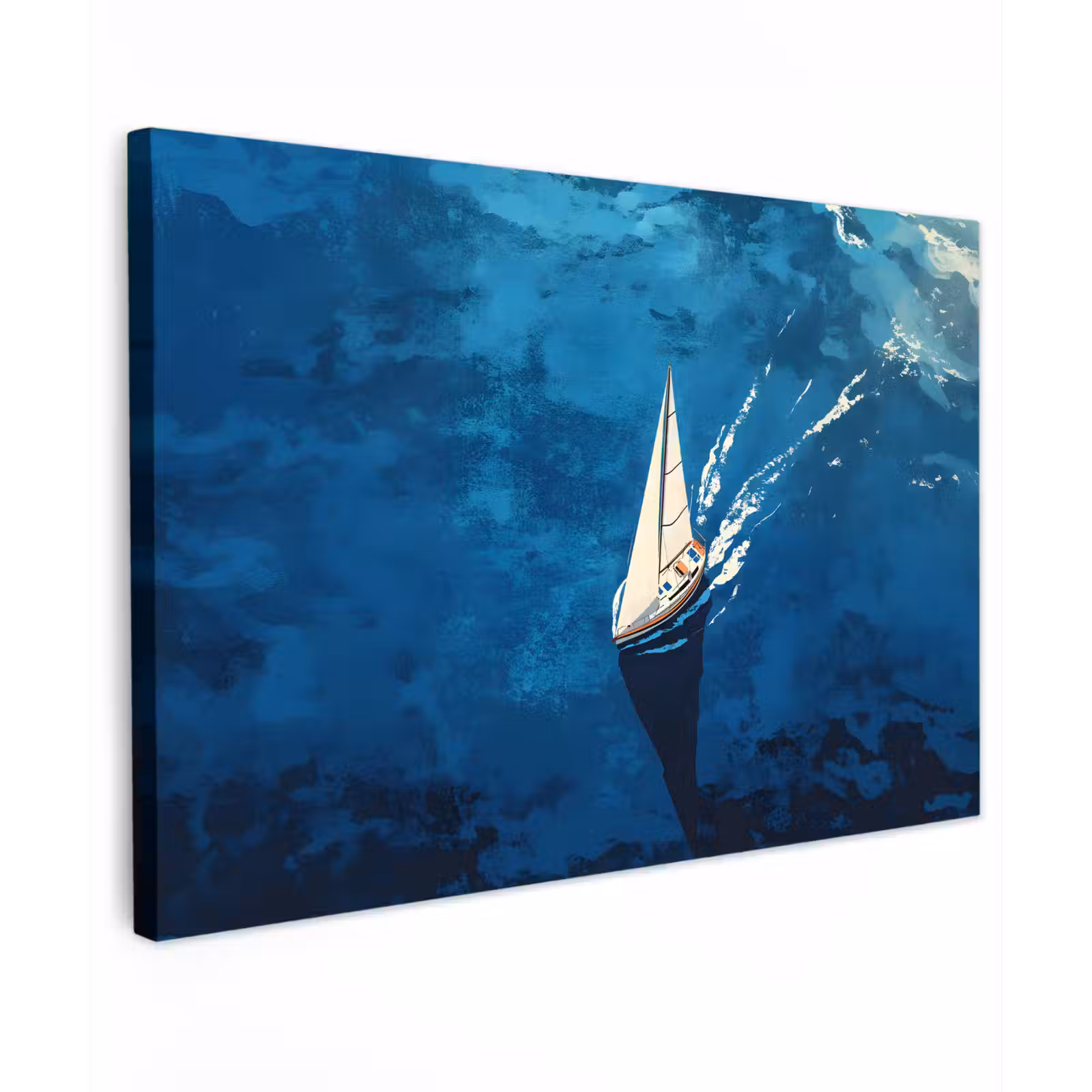 Canvas schilderij - Zeilboot - Water - Abstract - Schaduw — 1